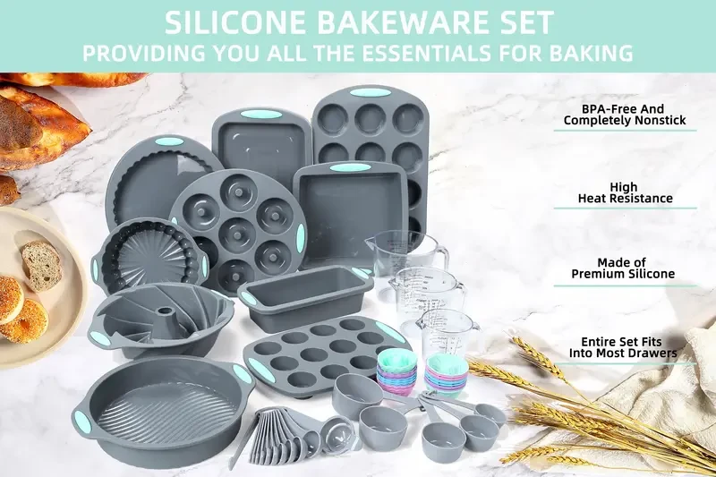 45pcs Silicone Baking Set