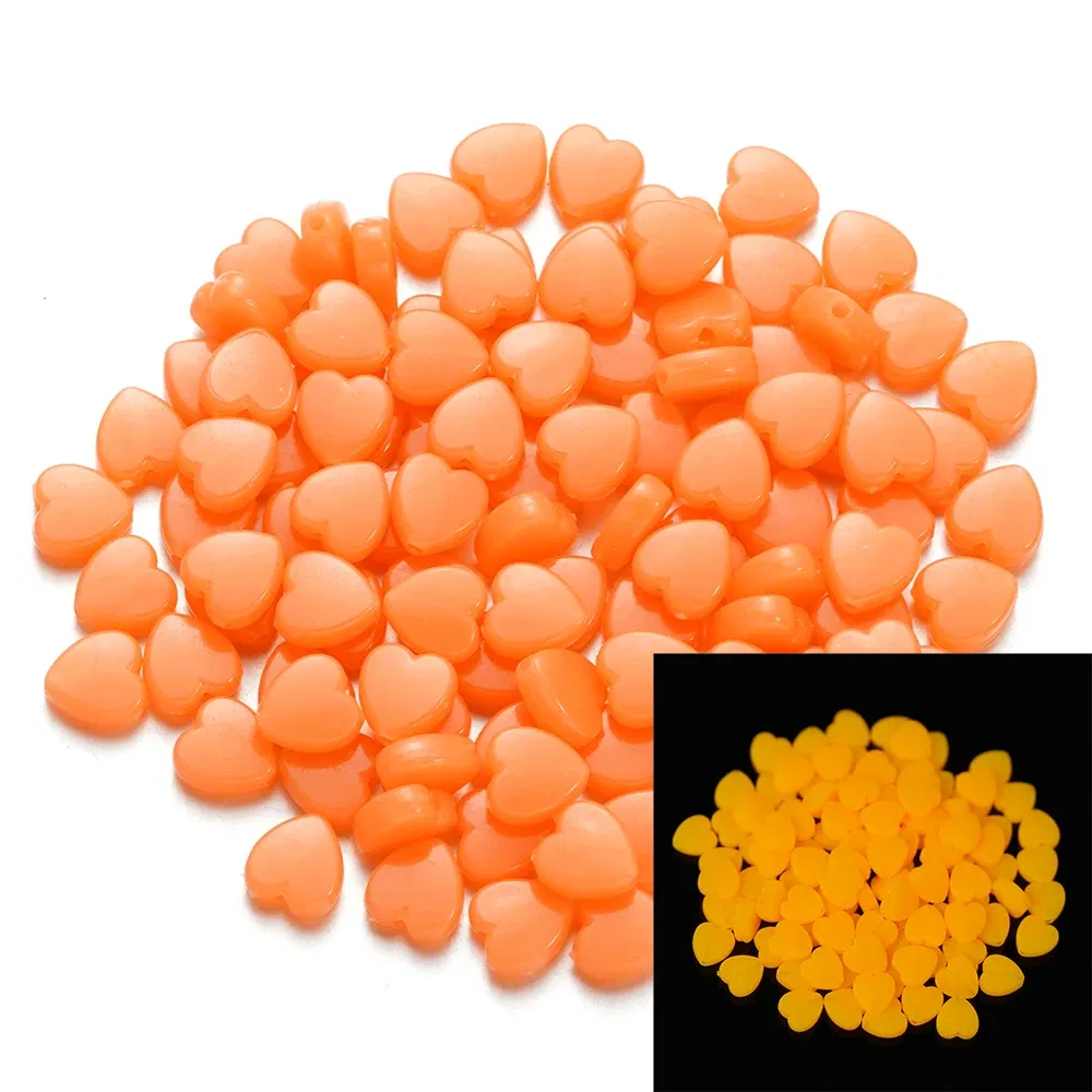 Color: GRAY, Item Diameter: 2mm - 50Pcs Luminous Star Beads Heart Shape Acrylic Beads Loose Spacer Beads for Jewelry Making DIY Bracelet Necklace Accessories