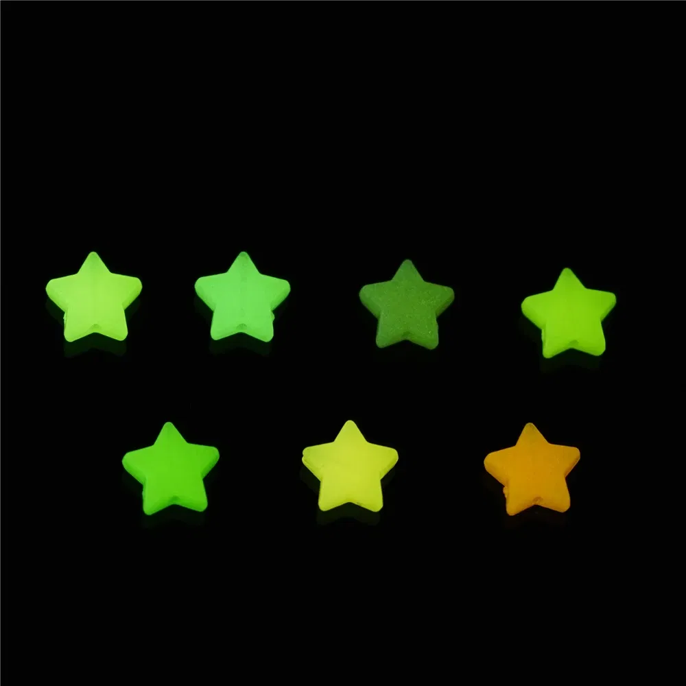 Color: GRAY, Item Diameter: 2mm - 50Pcs Luminous Star Beads Heart Shape Acrylic Beads Loose Spacer Beads for Jewelry Making DIY Bracelet Necklace Accessories