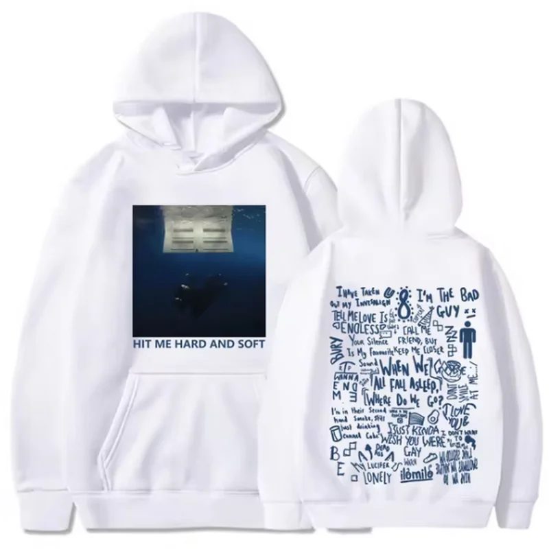 Color: Brown, Size: XXXL - 2024 Hit Me Hard and Soft Tour Hoodie Billie Hoodie Men's Hoodie Sudaderas Men's Casual Sports