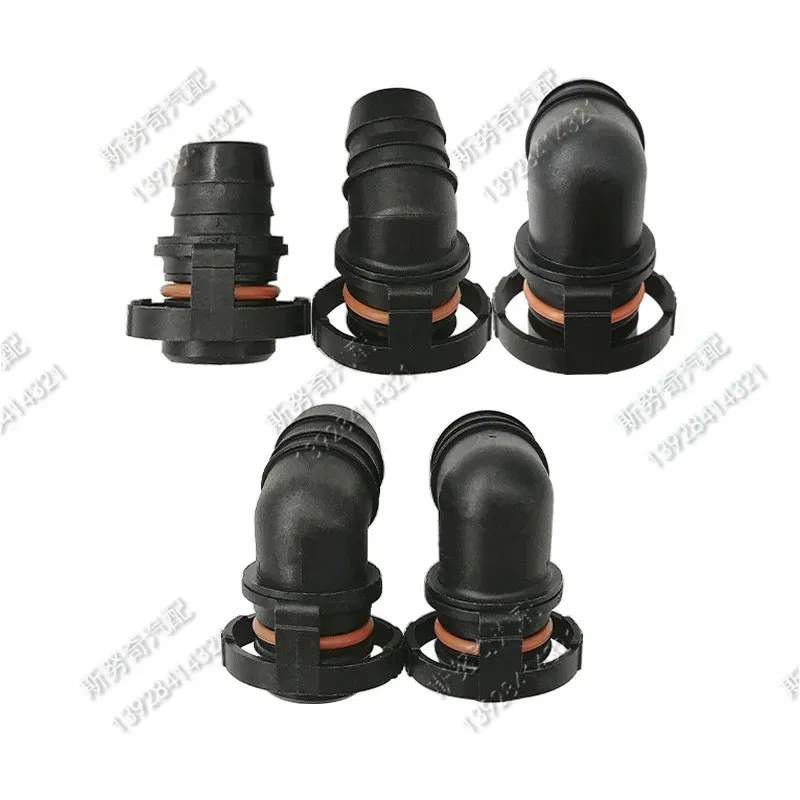 Color: black - 22mm ID18 ID20 exhaust pipe connector plastic exhaust tube fittings 2pcs a lot
