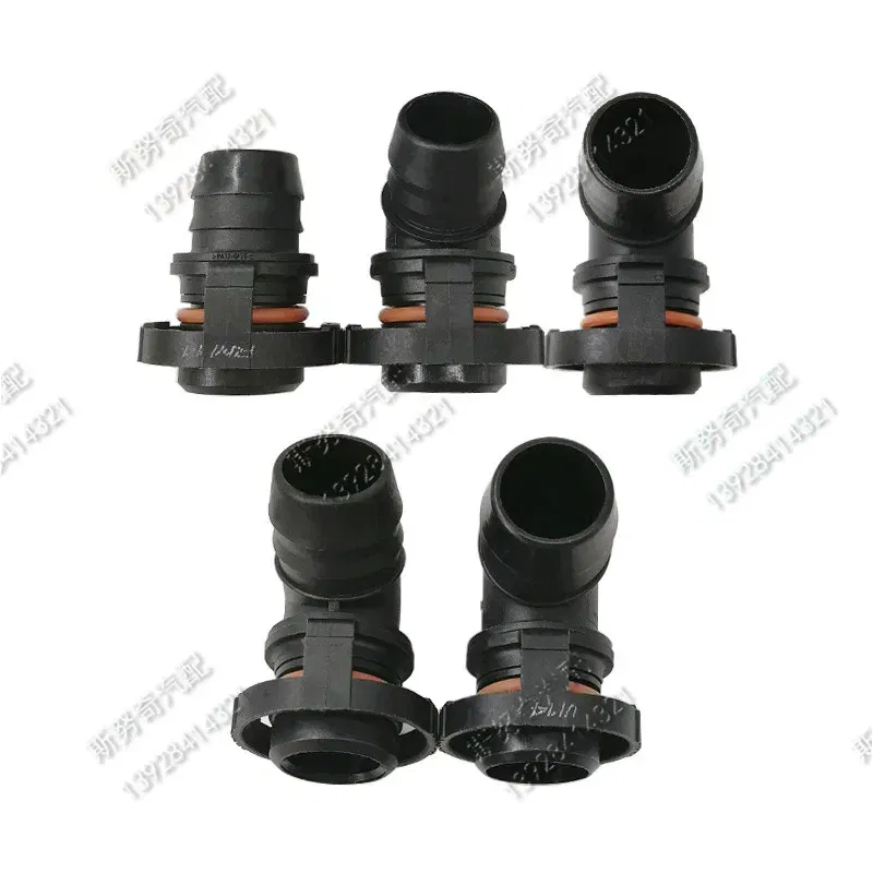 Color: black - 22mm ID18 ID20 exhaust pipe connector plastic exhaust tube fittings 2pcs a lot