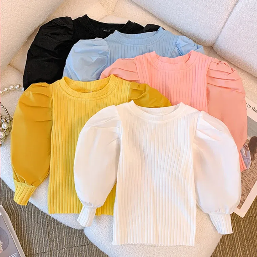 Color: WHITE, Kid Size: 3T - Girls White Long Sleeve T-shirt Shirt Princess Shirt for Tddler Girl Sweet Pullover Casual Shirt Children Tops Pullover