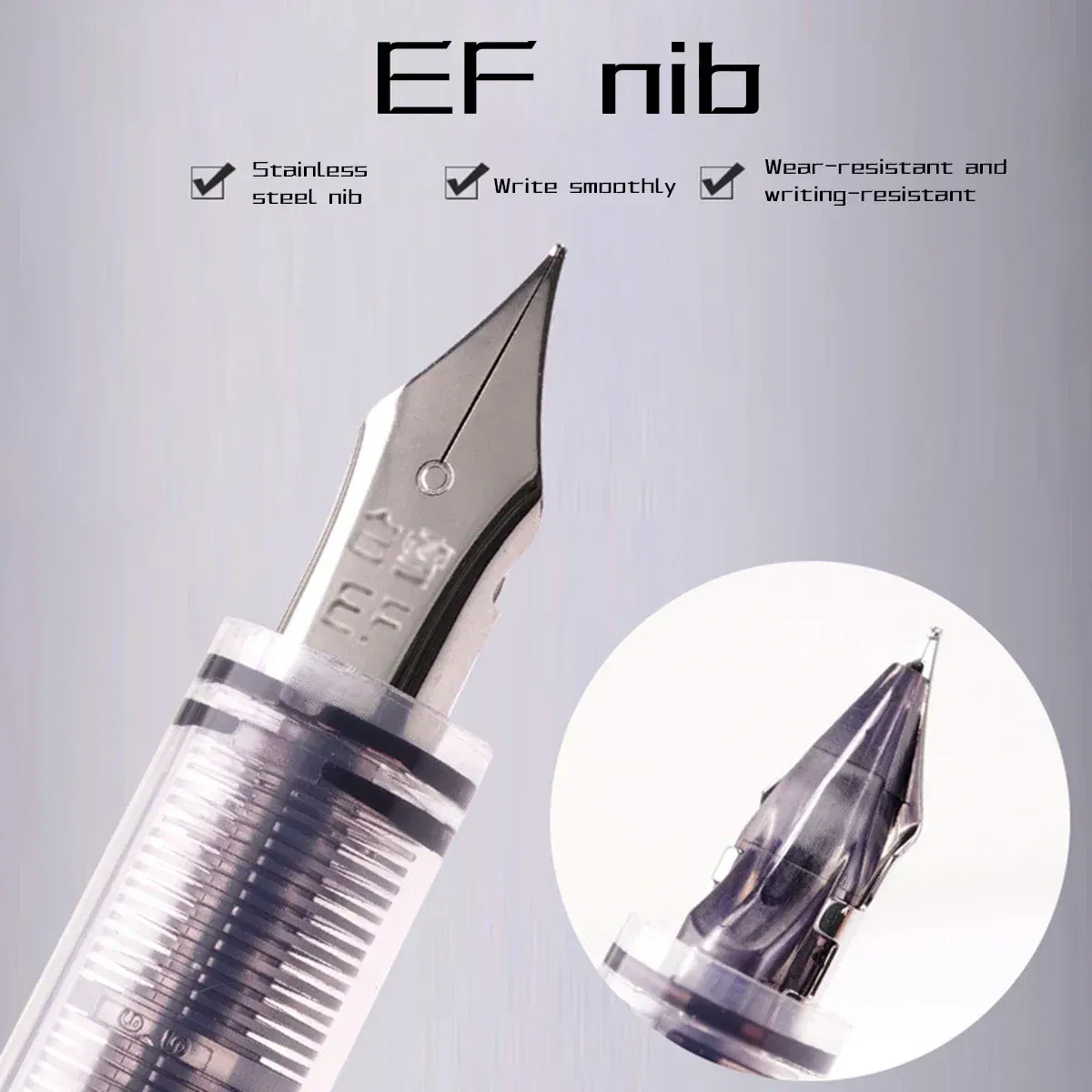 Color: Other - 0.5mm F /0.38mm EF Extra Fine Nib Disposable Classic Fountain Pens For Writing For Student Office Painting & Creative Projects