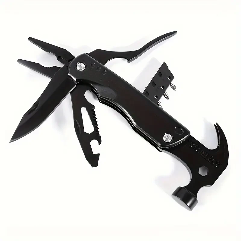 Multi-function Claw Hammer Pliers - Outdoor Camping Hammer, Folding Tool with Knife and Pliers