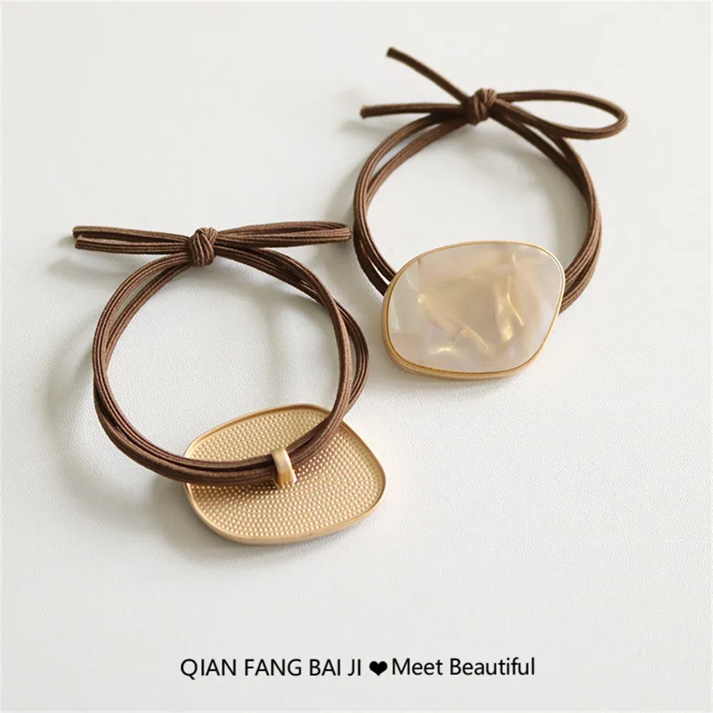 Color: Red - Fashion Simple Elastic Hair Band Women Temperament Scrunchies Hair Ties Ponytail Holder Gum Headwear Girls Hair Accessories