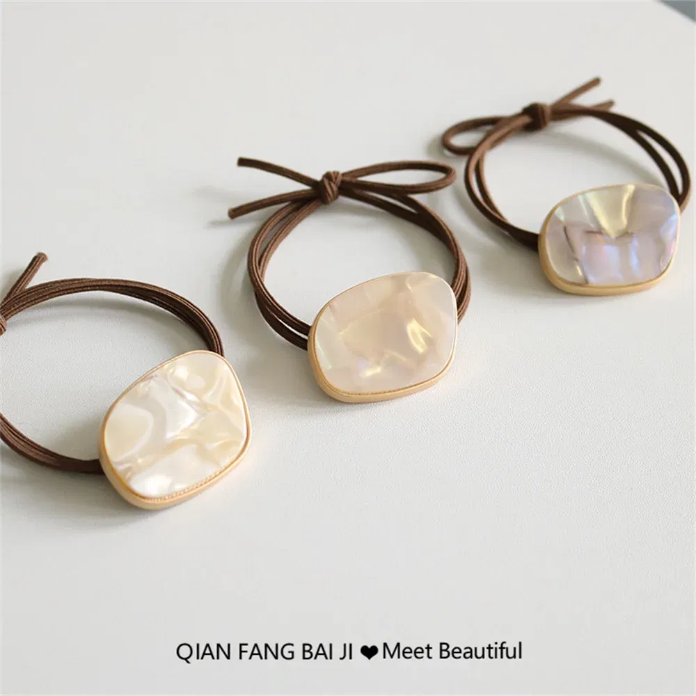 Color: Red - Fashion Simple Elastic Hair Band Women Temperament Scrunchies Hair Ties Ponytail Holder Gum Headwear Girls Hair Accessories
