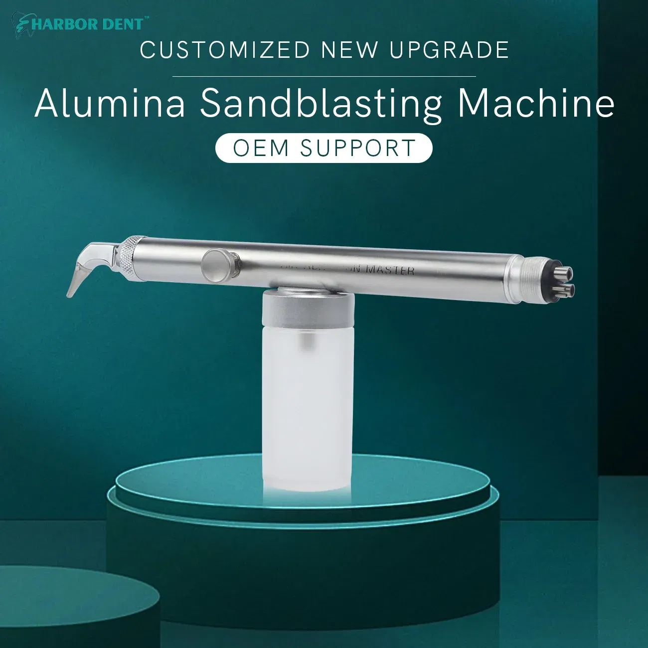 Color: Red - Dental Aluminum Oxide Micro Blaster Four-Hole Interface Microetcher Sandblasting Alumina System Dental Instrument
