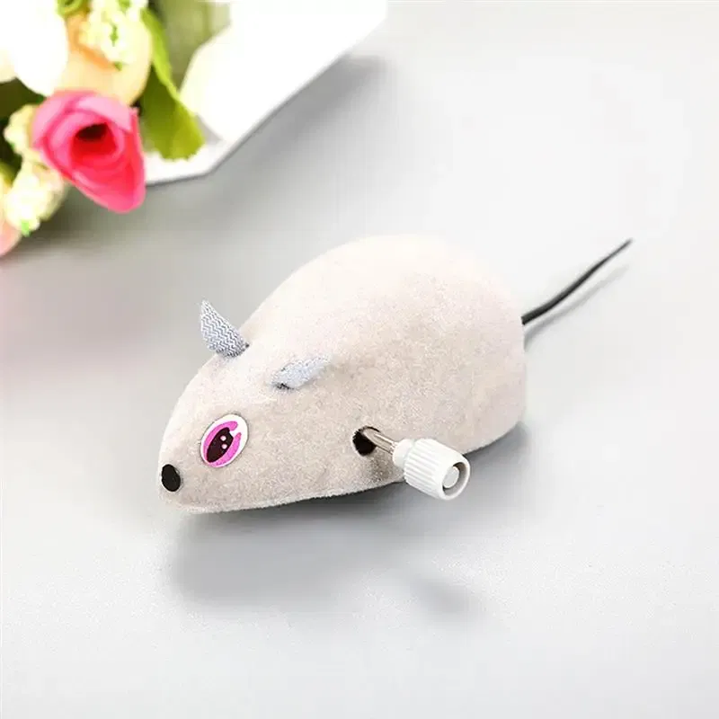 Color: Black, Size: M - RC Toy Wireless Winding Mechanism Mouse Cat Toy For Cat Dog Pet Trick Playing Toy Plush Rat Mechanical Motion Rats Dropshipping