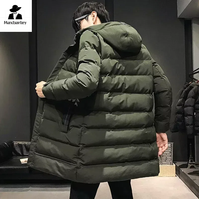 Color: GRAY, Size: 7XL - Men Long Down Jackets Winter Coats Chaquetas Hooded Casual Winter Parkas High Quality Male Green Warm Parkas Coats Size 8XL