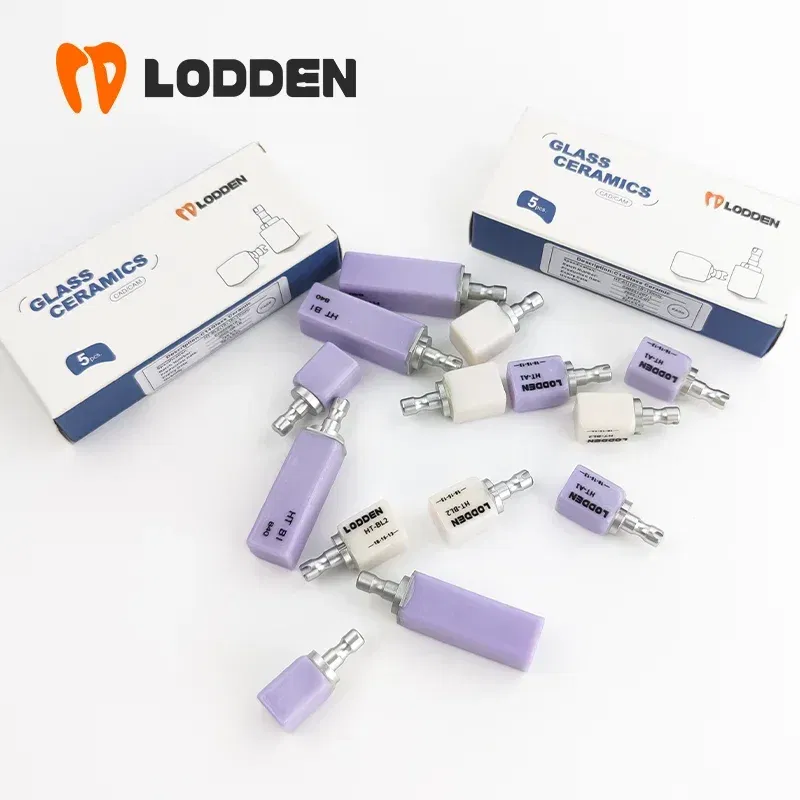 Color: Yellow - 4pcs/box Dental Lithium Disilicate(Glass Ceramic) B40 Cube LT/HT for CAD CAM Inlay Veneer Crown Sirona cerec milling system