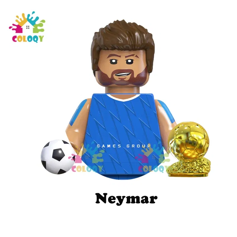Color: Chrome Gold, Ships From: CHINA - Kids Toys World Famous Football Stars Building Blocks Sport Player Mini Action Figures Golden Cup Toys For Boys Christmas Gifts