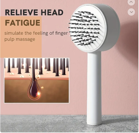 One-key Self-Cleaning Hair Brush