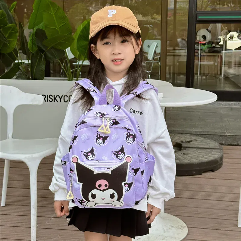 Color: Blue, Size: 12 inches - Sanrioed Anime Hello Kitty Cinnamoroll My Melody Kuromi Cute Kid Backpack Kawaii Cartoon Leather Mini School Bag Holiday Gift
