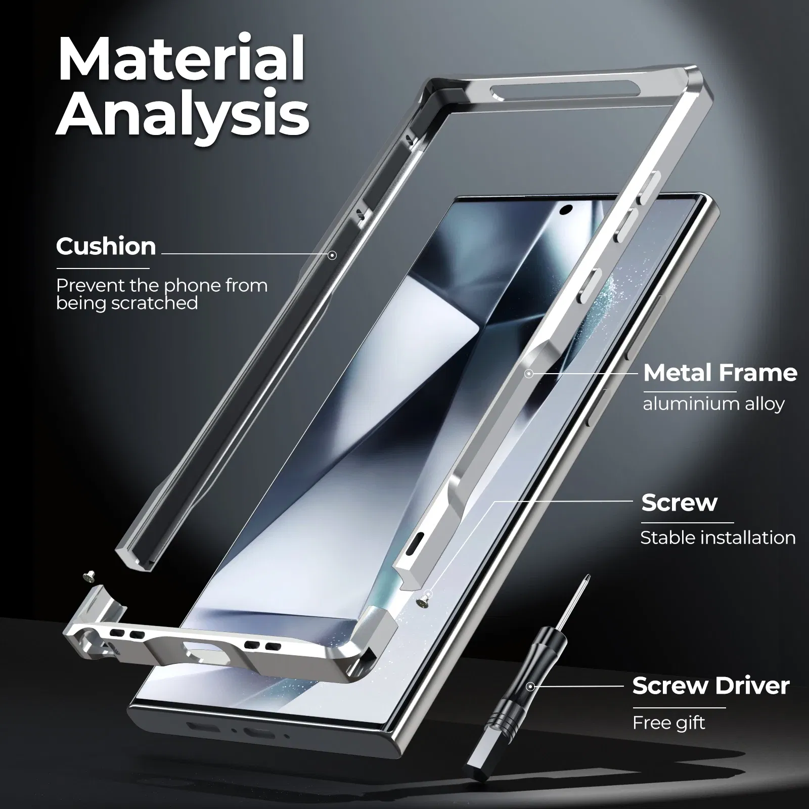 Color: black, Material: CANVAS - Luxury Original Metal Bumper Case For Samsung Galaxy S24 Ultra Alloy Frame S22 S23 Ultra Light Weight Aluminum Shockproof Cover