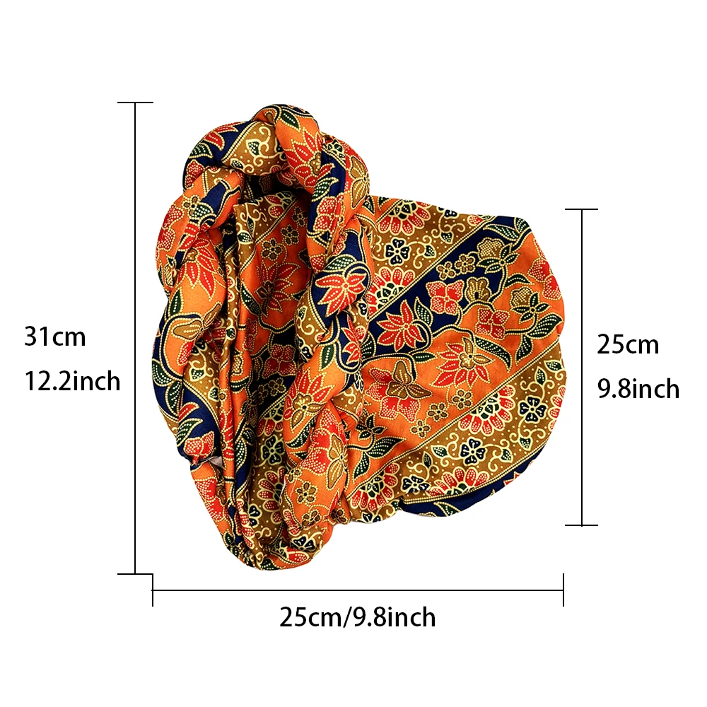 Color: Pink - African Headtie Bonnet Hat Turban for Women Muslim Head Wrap Nigerian Scarf Braid Hijab Femme Chemo Caps Cover
