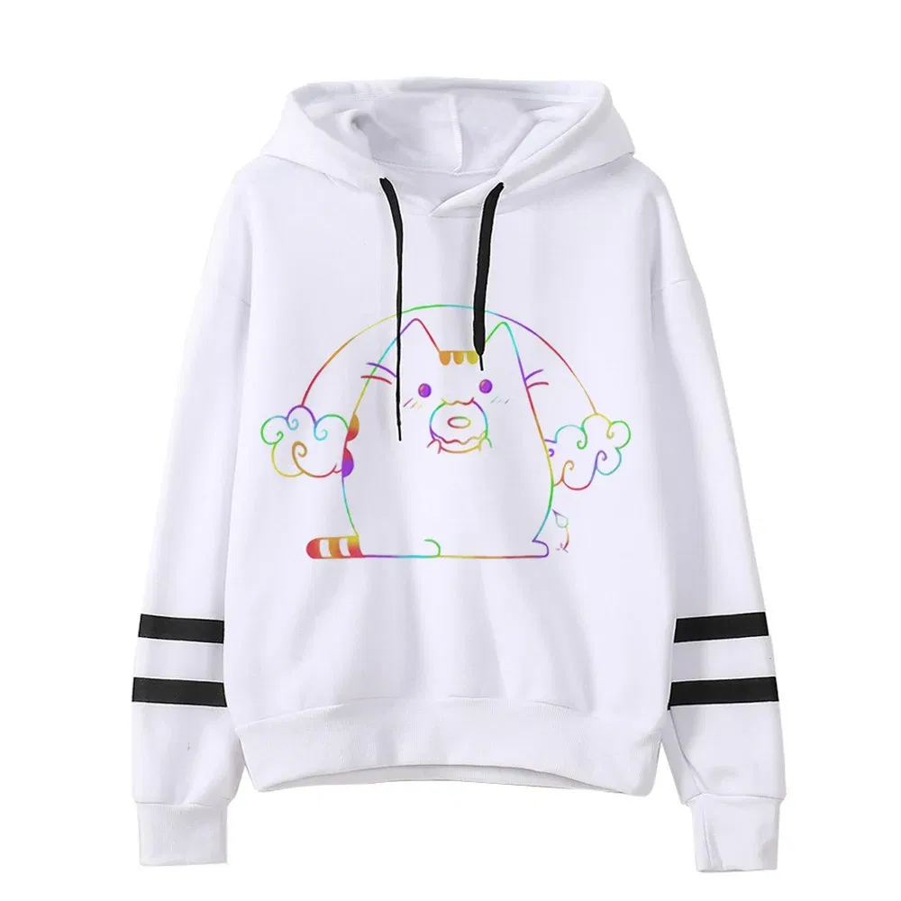 Color: Blue, Size: M - Women Ullzang Cute Cat Funny Cartoon Sweatshirt Pusheen Cat Kawaii Harajuku Korean Style Hoodies Graphic Fashion Hoody Female