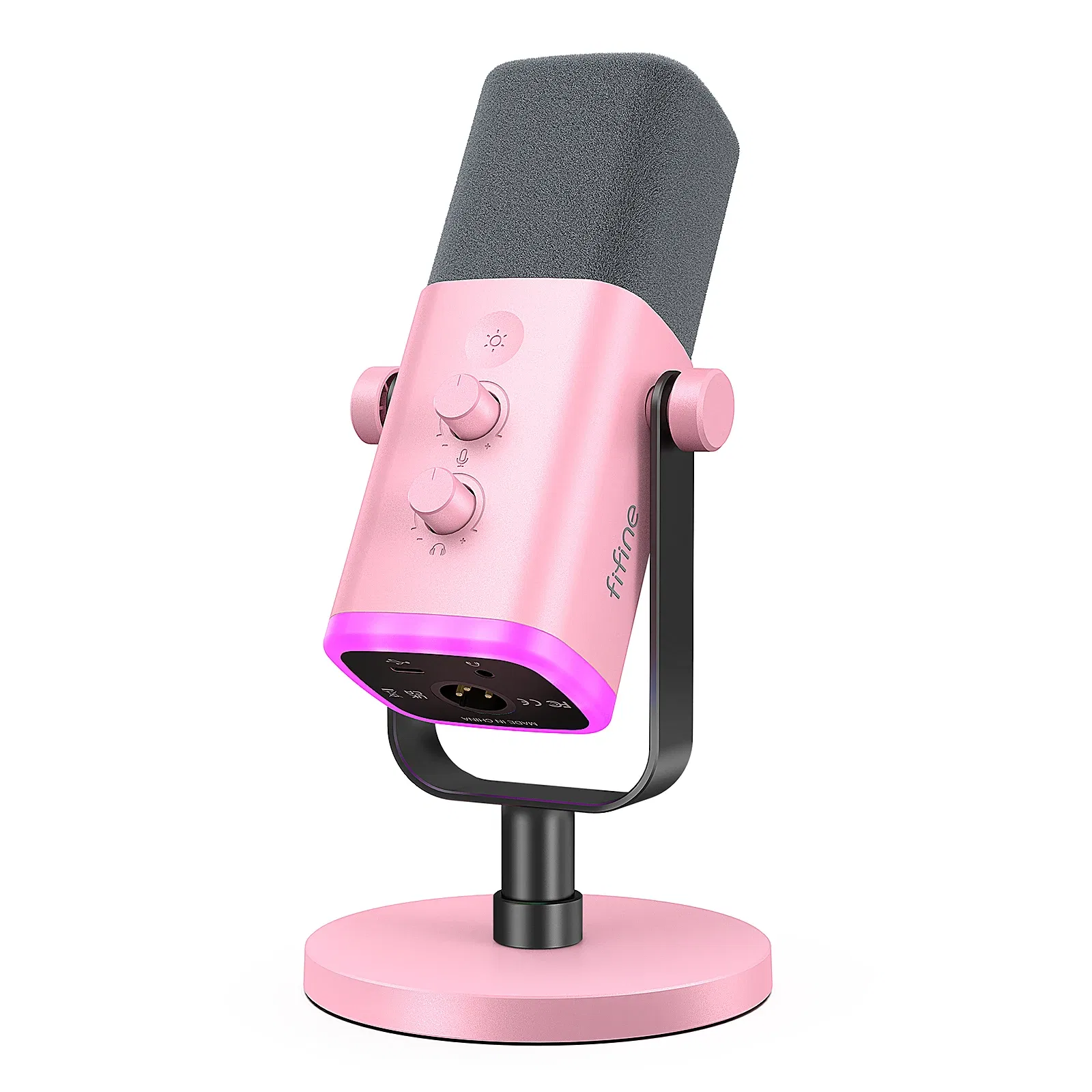 Color: PURPLE, Ships From: CHINA - New! USB/XLR Dynamic Microphone with Touch Mute Button,Headphone jack,I/O Controls,for PC PS5/4 mixer,Gaming MIC Ampligame AM8