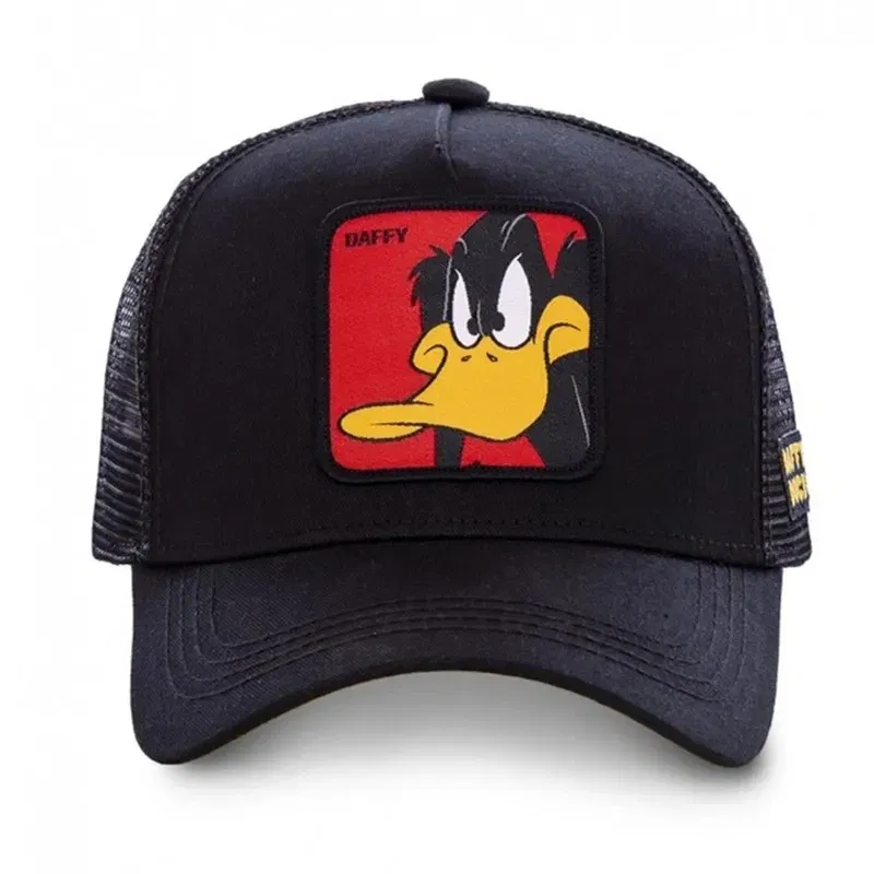 Color: Dark Khaki, Size: Adjustable - Hot Sale Unisex Anime Cartoon Cap High Quality Patch Draw Baseball Cap Men Trucker Hat