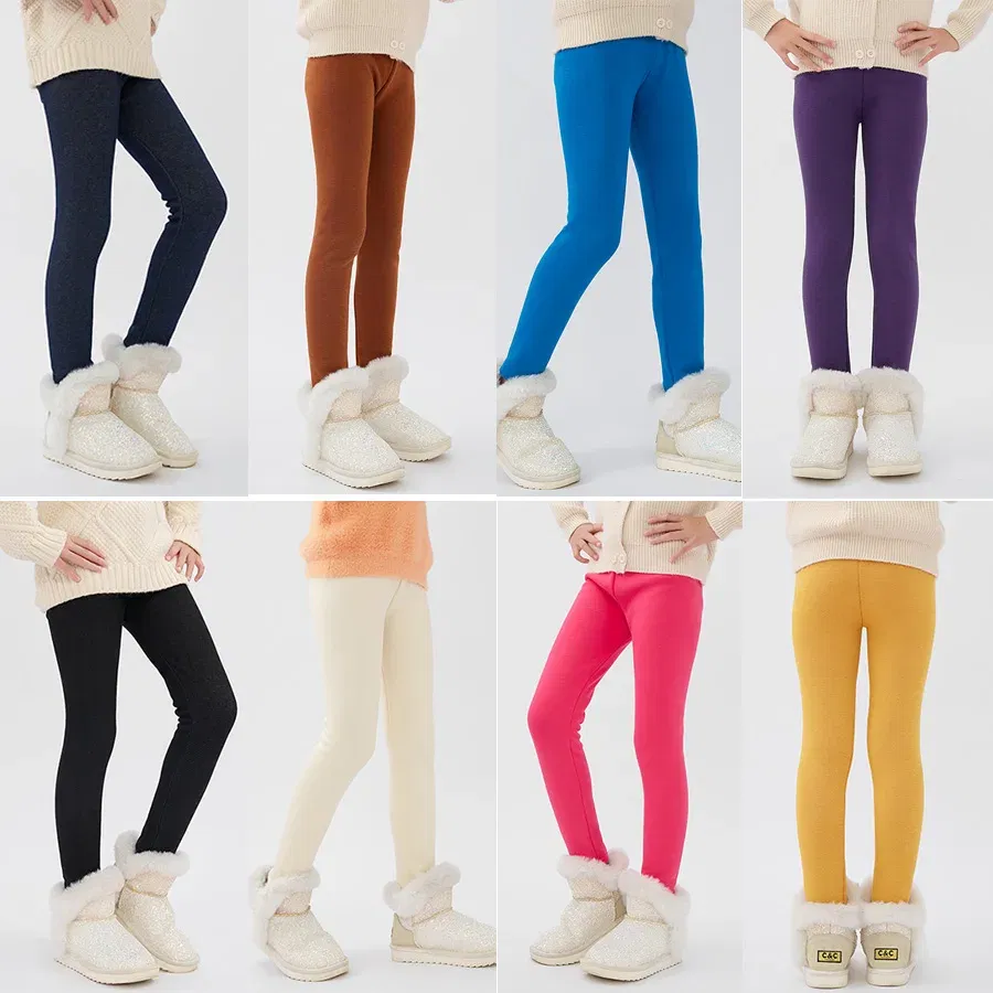 Color: GRAY, Size: 140, Ships From: CHINA - SheeCute Girls Winter Warm Pants Kids Fleece Lined Leggings for 3-11 Years SCW7101