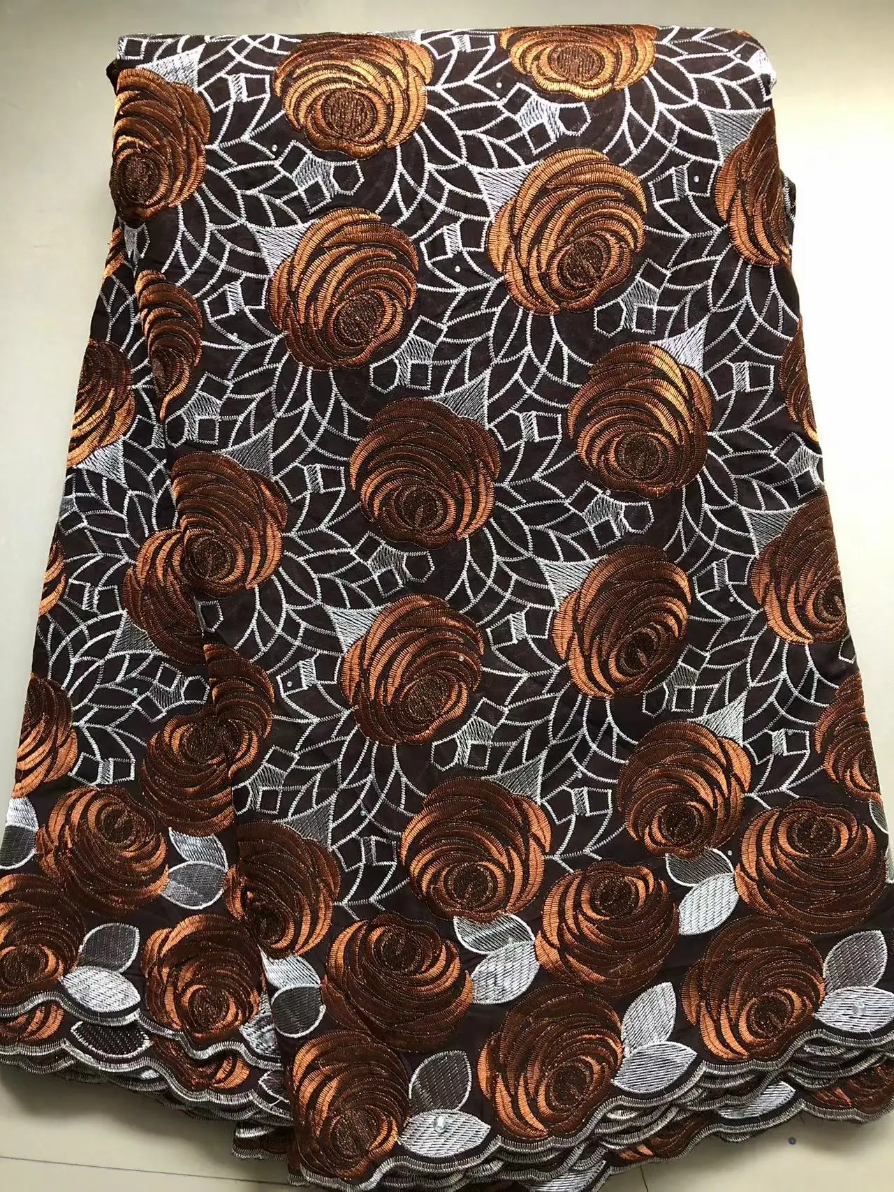 Color: SKY BLUE, Length: 5 yards, Width: 120cm - Nigerian Cotton Voile Lace Fabrics With Stones 2024 African Swiss Voile Lace Fabric For Wedding Sewing Women Wedding Party Dress