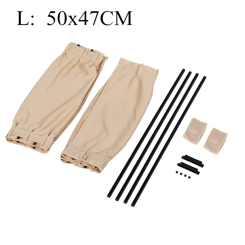 Color: MULTI - 2pcs 50cm Car Sun Shade Side Window Curtain Auto Foldable Uv Protection Accessories Black Pure Cloth Auto Accessories