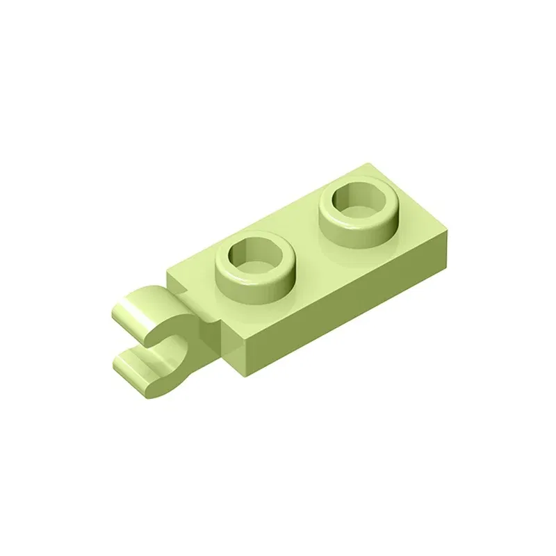 Color: green - Gobricks 10PCS Bricks PLATE 2X1 W/HOLDER VERTICAL Compatible with 63868 children's toys Assembles Building Blocks Technical 2022