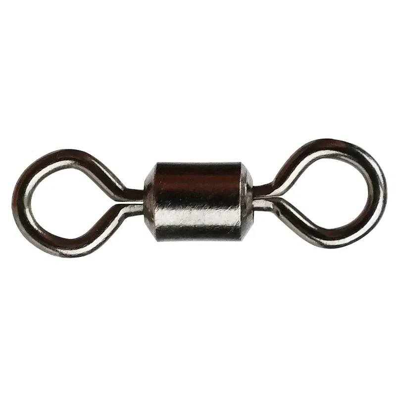 Color: Yellow - 50PCS/Lot Fishing Swivel Sizes Solid Connector Ball Bearing Snap Fishing Swivels Rolling Stainless Steel Beads