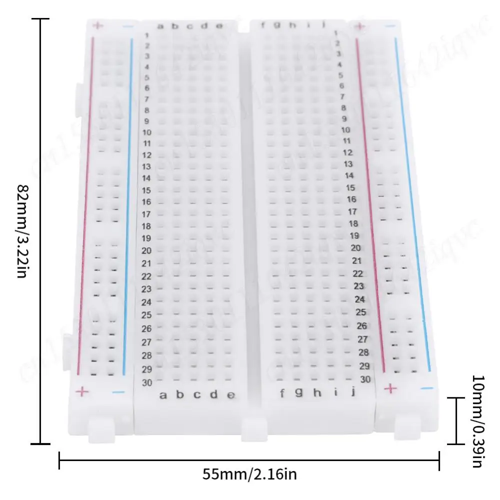 Color: Khaki, Ships From: CHINA - 1-10Pc 400 Tie Points Solderless PCB Breadboard Spliceable Universal MB102 Breadboard DIY Bread Board for Experiment Test Robot