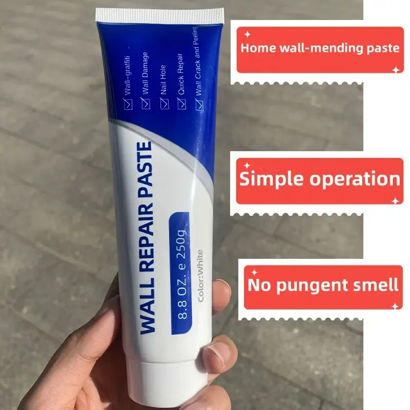 Wall Repair Paste Putty Kit with Scraper - Quick & Easy Solution for Home Walls, Plaster Dents, and Wood Scratches - 250g