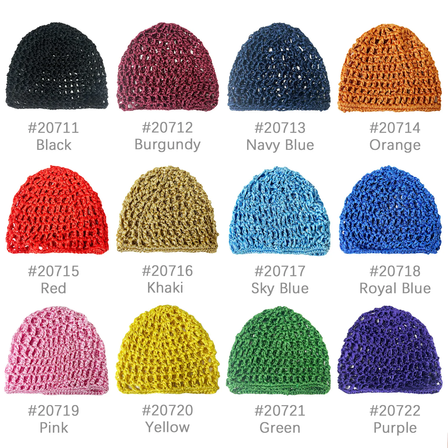 Color: WHITE - Womens Mesh Hair Net Crochet Cap Stylish Bar Hair Net Hand-crocheted Silk Mesh Hair Accessories Hats Turban Night Cover  Beanie