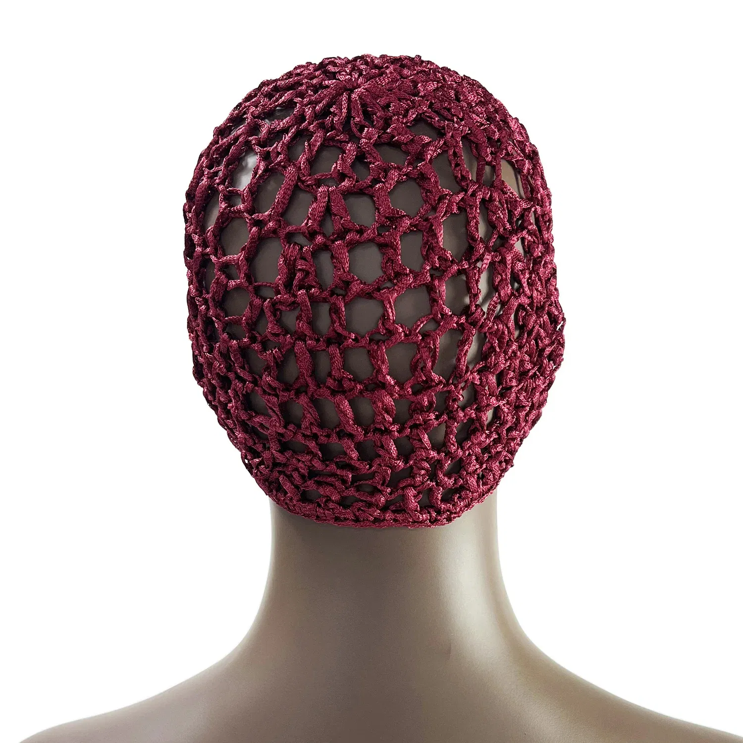 Color: WHITE - Womens Mesh Hair Net Crochet Cap Stylish Bar Hair Net Hand-crocheted Silk Mesh Hair Accessories Hats Turban Night Cover  Beanie