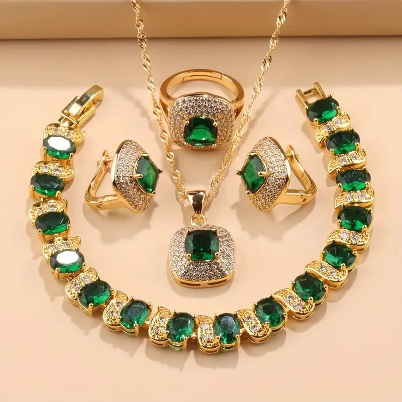 Elegant French-Style 5-Piece Jewelry Set