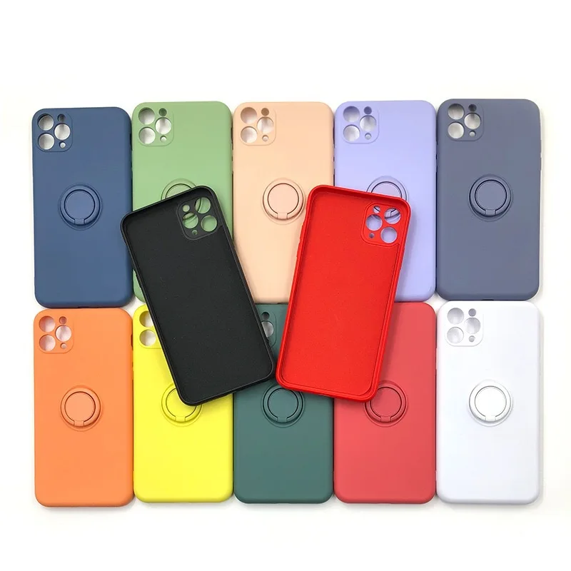 Color: Khaki, Compatible-Phone Models: For iPhone 15 Pro, Ships From: CN - With Ring Holder Shockproof Case For IPhone 16 15 14 13 12 11 Pro Max Silicone TPU Soft Back Cover