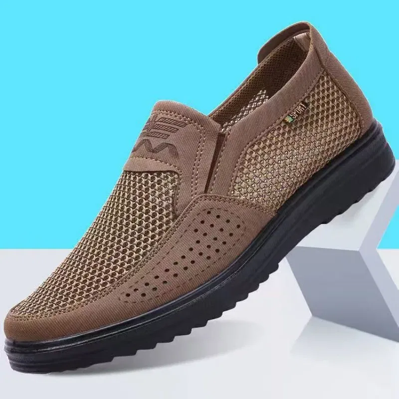 Color: Dark Grey, Shoe Size: 43 - 2023 Summer Hot sale Sneakers Men Fashion Casual Walking Shoes Breathable Mens Loafers Zapatillas Hombre men casual shoes