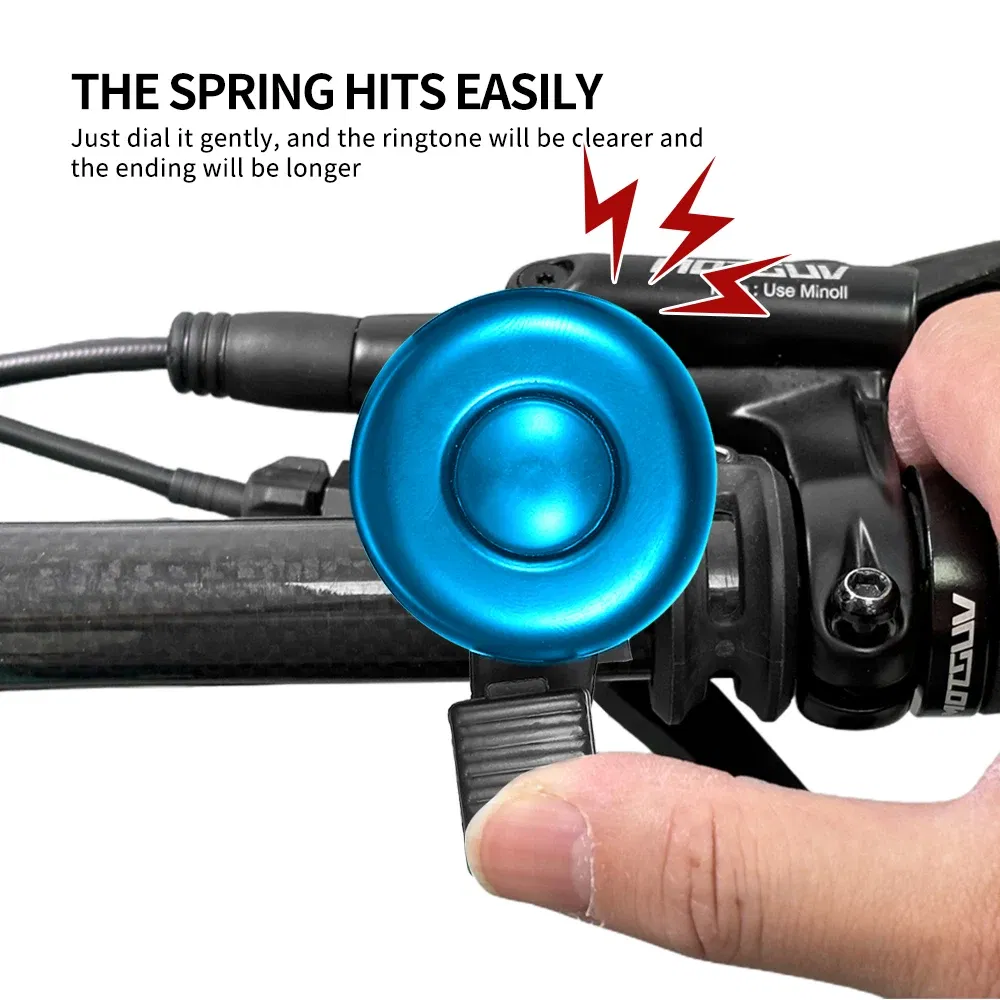 Color: Green - VXM Bicycle Bell MINI Aluminum Alloy Bike Ring Bell Safety Warning Alarm Loud Sound Handlebar Bell MTB Horn Cycling Accessories