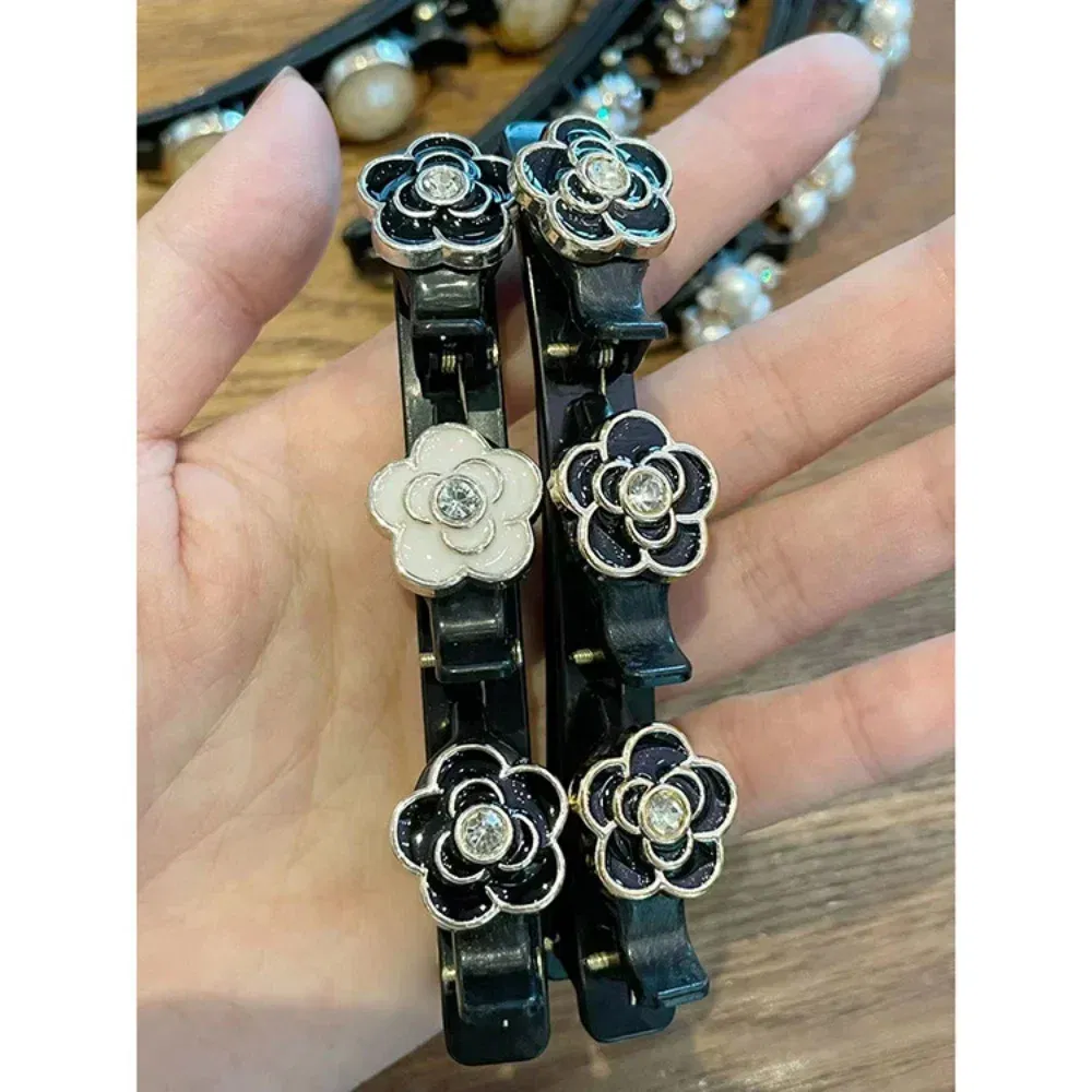 Color: RED - Double Layer Braided Hairpin Hair Hoop Broken Hair Clip Women Hairpin Korean Fixed Headband New Hairpin Lazy Hair Accessories