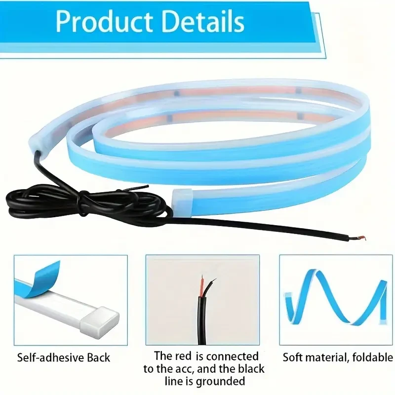 LED Light Strips for Trucks - Hood Grille Ambient Lights with Scanning Function