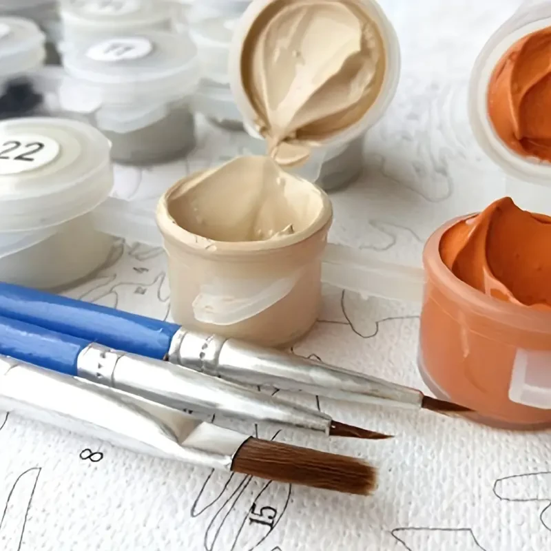 Paint By Number Kit - Fishing Boat At Dusk (40x50 cm with Wooden Frame)