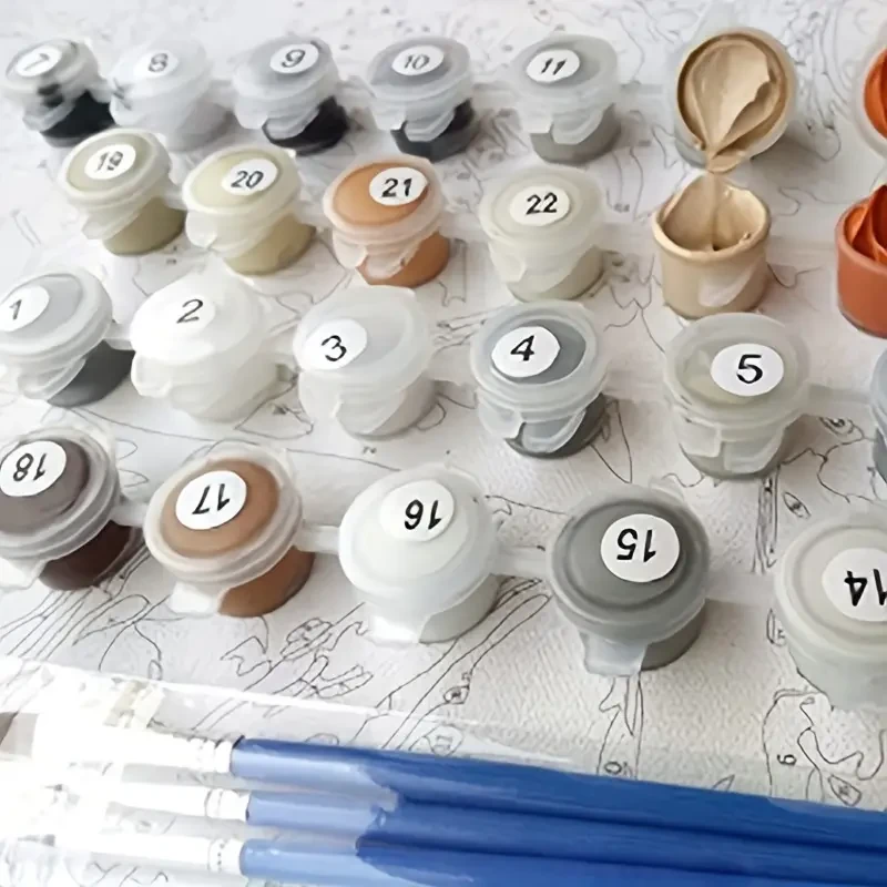 Paint By Number Kit - Fishing Boat At Dusk (40x50 cm with Wooden Frame)