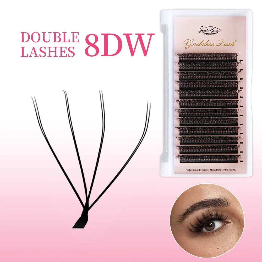 Color: Rose Red, Curl: C, Thickness: 0.07mm, Length: 13mm, Ships From: CHINA - Goddess 3D/4D/5D/6D/7D/8D W Shape lashes 4D Premade Fan Lash Extensions 0.07 C/D Curl Natural Soft High Quality Idividual Lashes
