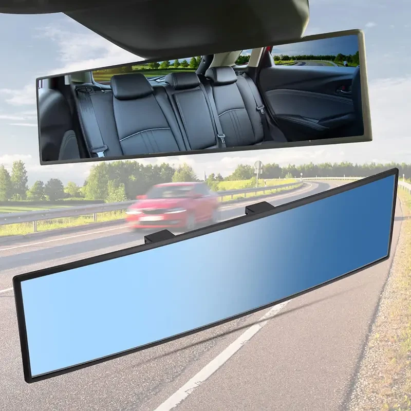 11.81 Inch Panoramic Convex Rear View Mirror - Anti-Glare Wide Angle