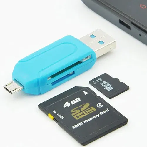 Color: Blue - Pen Drive 2 in 1 USB OTG Card Reader High Speed Flash Drive Real Capacity Memory Stick Suit For Phone ofertas con envio gratis