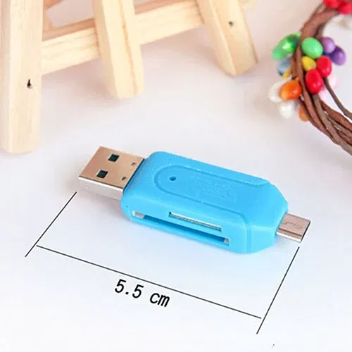 Color: Blue - Pen Drive 2 in 1 USB OTG Card Reader High Speed Flash Drive Real Capacity Memory Stick Suit For Phone ofertas con envio gratis