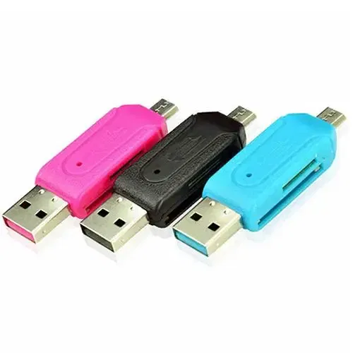 Color: Blue - Pen Drive 2 in 1 USB OTG Card Reader High Speed Flash Drive Real Capacity Memory Stick Suit For Phone ofertas con envio gratis