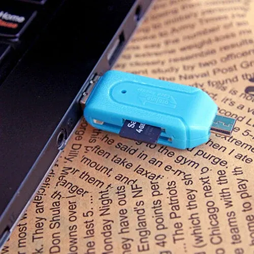 Color: Blue - Pen Drive 2 in 1 USB OTG Card Reader High Speed Flash Drive Real Capacity Memory Stick Suit For Phone ofertas con envio gratis