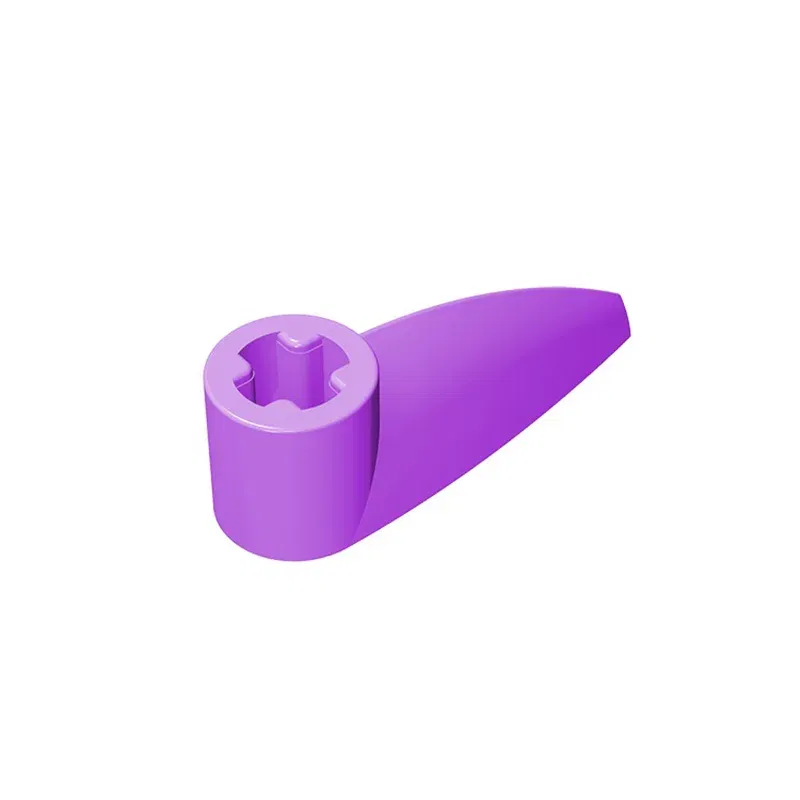 Color: PURPLE - Gobricks 10pcs Compatible MOC Brick Parts 41669 x346 High-tech Tooth 1 x 3 Building Block Particle Assmble Kid Puzzle Brain Toy