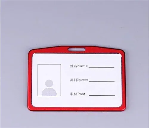 Color: MULTI - Aluminum Alloy Card Cover Case Women Men Work Name Bank ID Card Holders Business Badge Case Credit Card Badge Case Bag Pouch