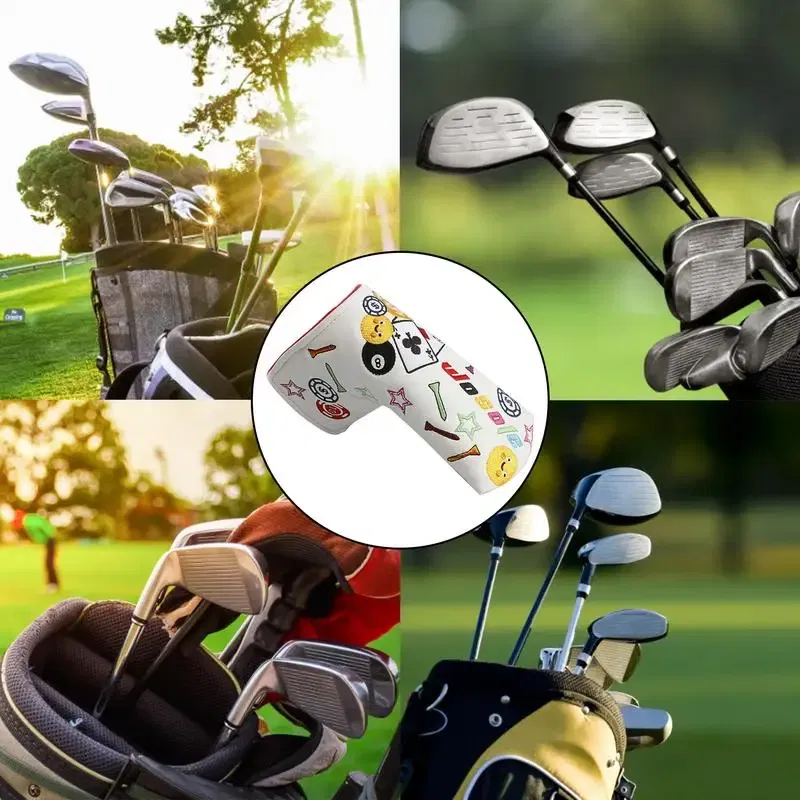 Ships From: CN, Color: Beige - Golf Iron Covers Golfs Rod Covers Golfing Golf Iron Head Covers PU Leather Waterproof Golf Club Headcover Iron Putter Head Cover