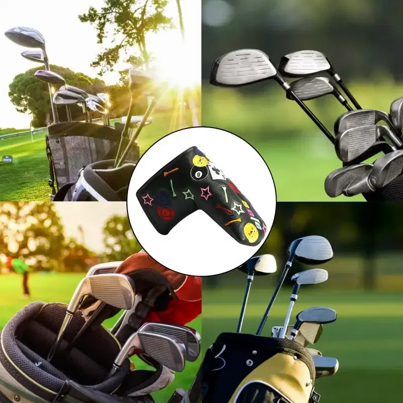 Ships From: CN, Color: Beige - Golf Iron Covers Golfs Rod Covers Golfing Golf Iron Head Covers PU Leather Waterproof Golf Club Headcover Iron Putter Head Cover